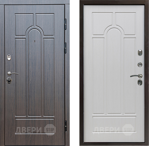 Входная металлическая Дверь Престиж Арка Арка Лиственница белая в Реутове