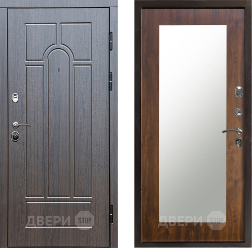 Входная металлическая Дверь Престиж Арка Зеркло Пастораль Дуб в Реутове