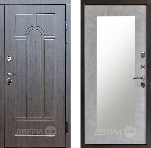 Дверь Престиж Арка Зеркло Пастораль Бетон светлый в Реутове