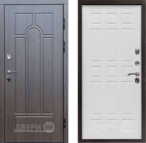 Входная металлическая Дверь Престиж Арка Спарта Белое дерево в Реутове