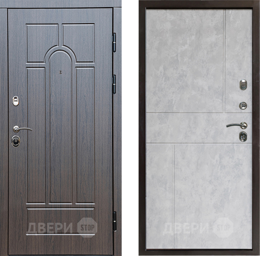 Входная металлическая Дверь Престиж Арка Горизонт Бетон светлый в Реутове