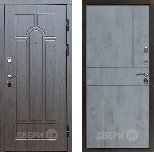 Входная металлическая Дверь Престиж Арка Горизонт Бетон темный в Реутове