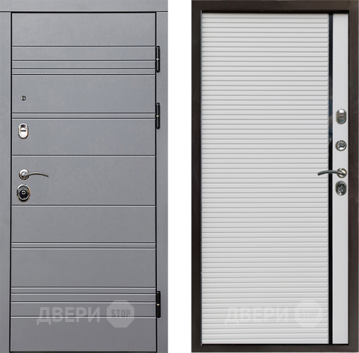 Входная металлическая Дверь Престиж Линия Грэй Porte Белый в Реутове