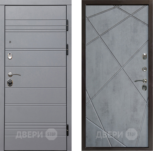 Дверь Престиж Линия Грэй Лучи Бетон темный в Реутове