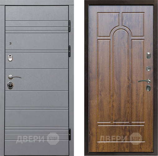 Входная металлическая Дверь Престиж Линия Грэй Арка Дуб в Реутове