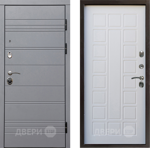 Входная металлическая Дверь Престиж Линия Грэй Престиж Белое дерево в Реутове