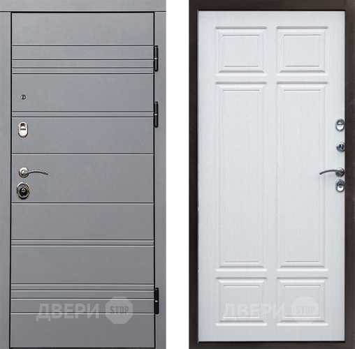 Входная металлическая Дверь Престиж Линия Грэй Премиум Лиственница белая в Реутове
