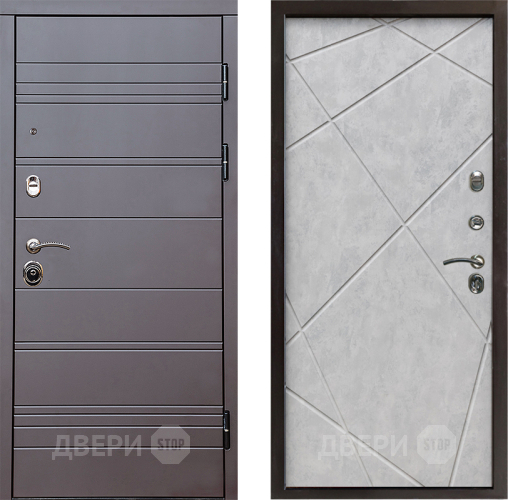 Дверь Престиж Линия Браун Лучи Бетон светлый в Реутове