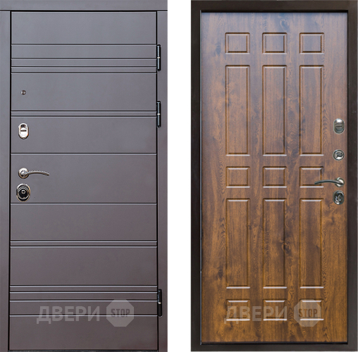 Входная металлическая Дверь Престиж Линия Браун Спарта Дуб в Реутове