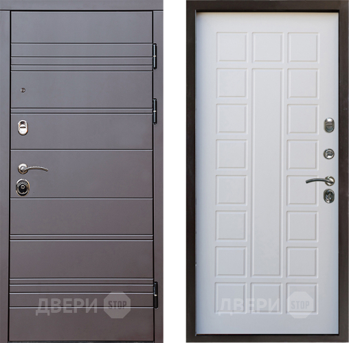 Входная металлическая Дверь Престиж Линия Браун Престиж Белое дерево в Реутове