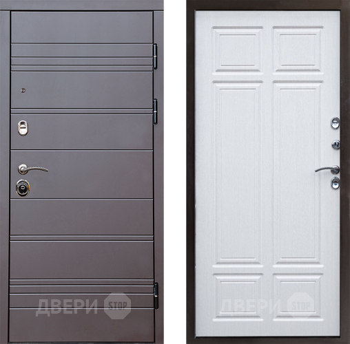 Входная металлическая Дверь Престиж Линия Браун Премиум Лиственница белая в Реутове