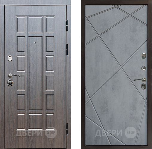 Входная металлическая Дверь Престиж Престиж Лучи Бетон темный в Реутове