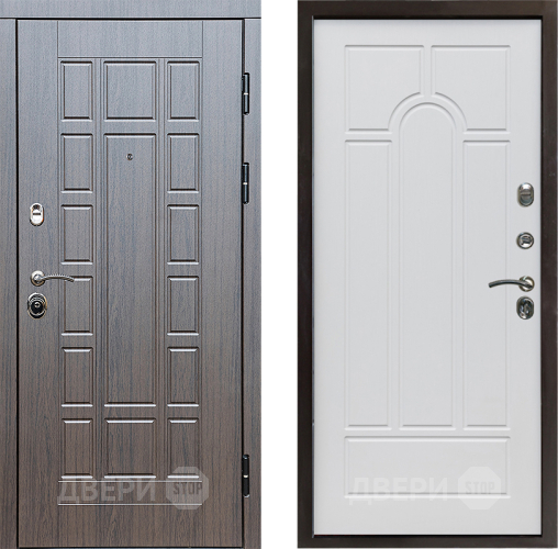 Входная металлическая Дверь Престиж Престиж Арка Белое дерево в Реутове