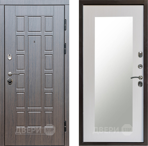 Входная металлическая Дверь Престиж Престиж Зеркло Пастораль Лиственница белая в Реутове