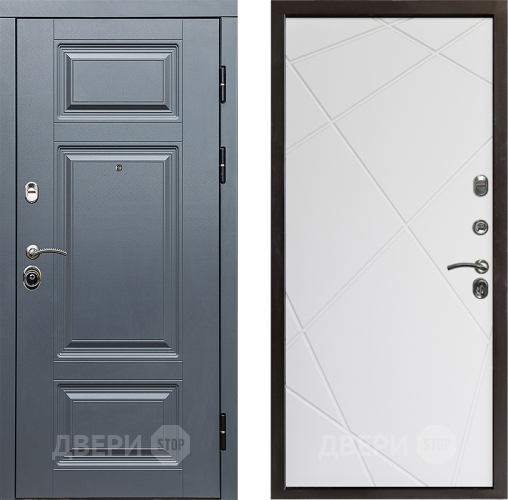 Входная металлическая Дверь Престиж Премиум Лучи Бетон белый в Реутове