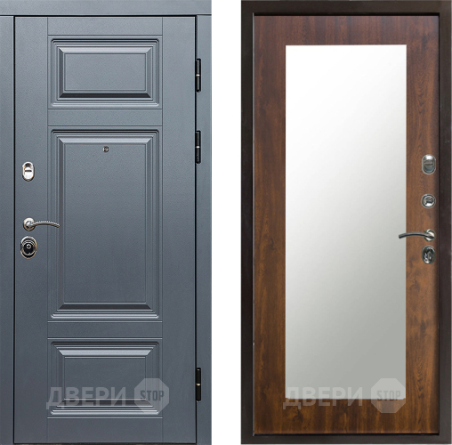 Входная металлическая Дверь Престиж Премиум Зеркло Пастораль Дуб в Реутове