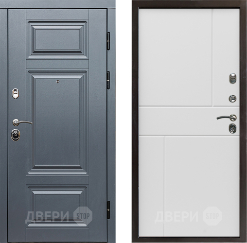 Входная металлическая Дверь Престиж Премиум Горизонт Бетон белый в Реутове