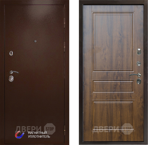 Входная металлическая Дверь Престиж Медь Классика Дуб в Реутове