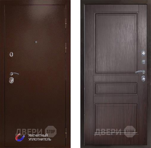 Входная металлическая Дверь Престиж Медь Классика Венге в Реутове