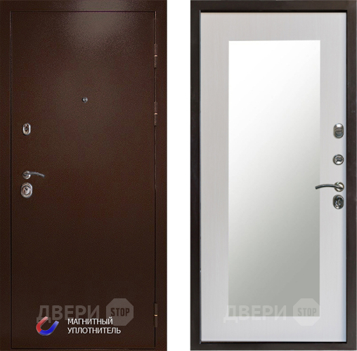 Дверь Престиж Медь Зеркло Пастораль Лиственница белая в Реутове