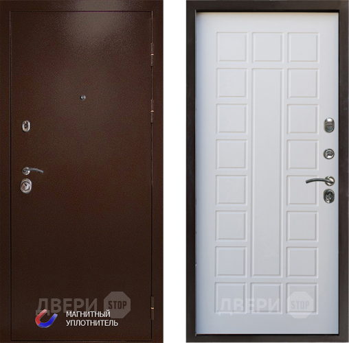 Входная металлическая Дверь Престиж Медь Престиж Белое дерево в Реутове