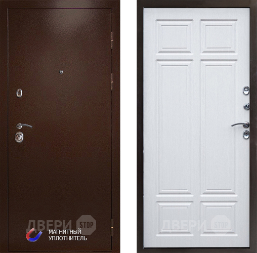 Входная металлическая Дверь Престиж Медь Премиум Лиственница белая в Реутове