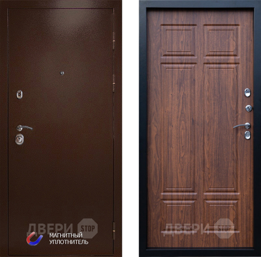 Входная металлическая Дверь Престиж Медь Премиум Орех темный в Реутове