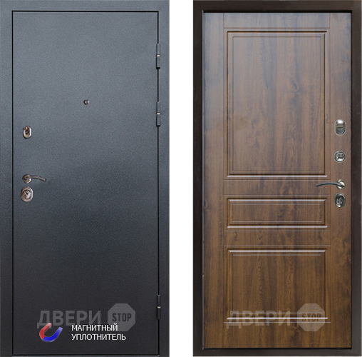 Входная металлическая Дверь Престиж Графит Классика Дуб в Реутове