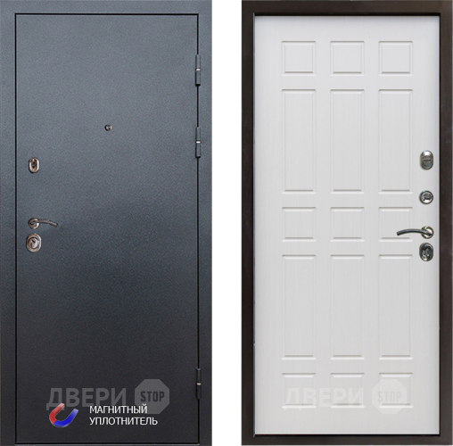 Входная металлическая Дверь Престиж Графит Спарта Лиственница белая в Реутове