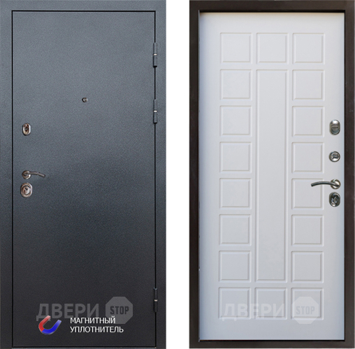 Входная металлическая Дверь Престиж Графит Престиж Белое дерево в Реутове