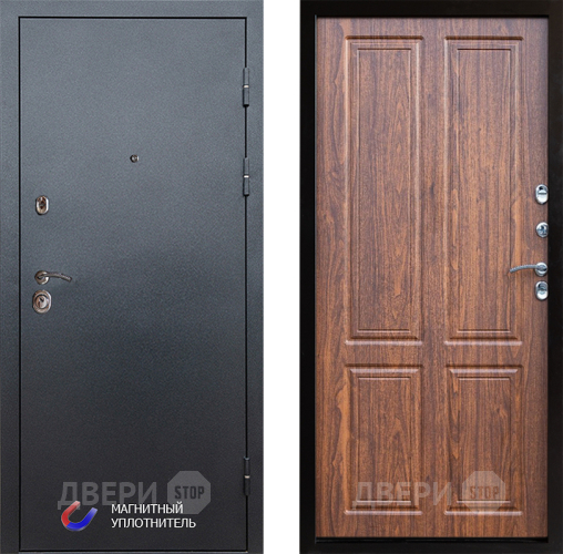 Входная металлическая Дверь Престиж Графит Премиум Орех светлый в Реутове