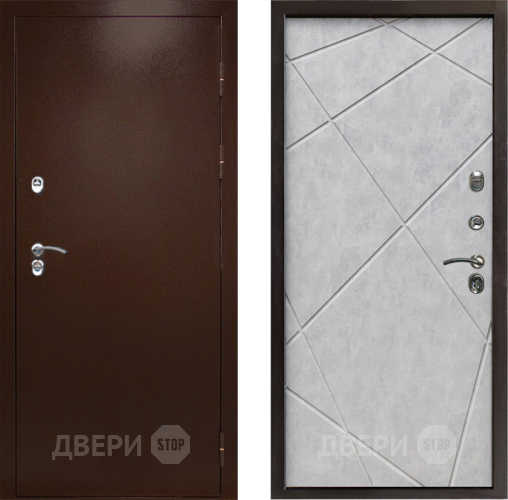 Входная металлическая Дверь Престиж TERMO с терморазрывом Снегирь Медь Лучи Бетон светлый в Реутове