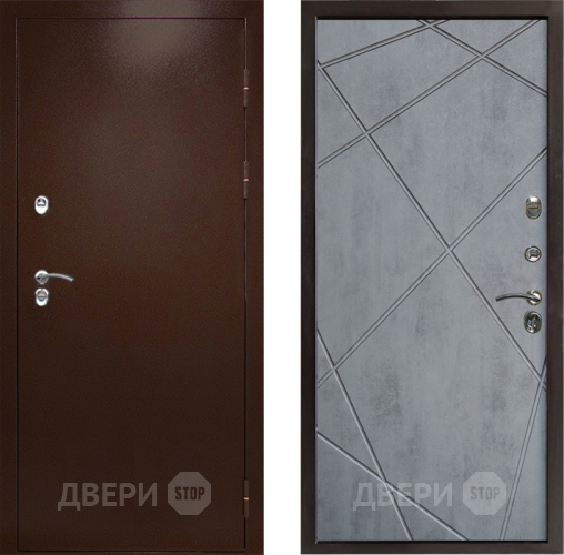 Входная металлическая Дверь Престиж TERMO с терморазрывом Снегирь Медь Лучи Бетон темный в Реутове