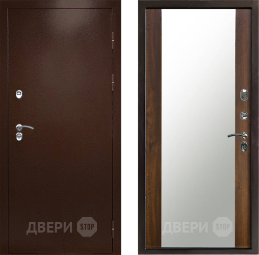 Входная металлическая Дверь Престиж TERMO с терморазрывом Снегирь Медь Зеркало Дуб в Реутове