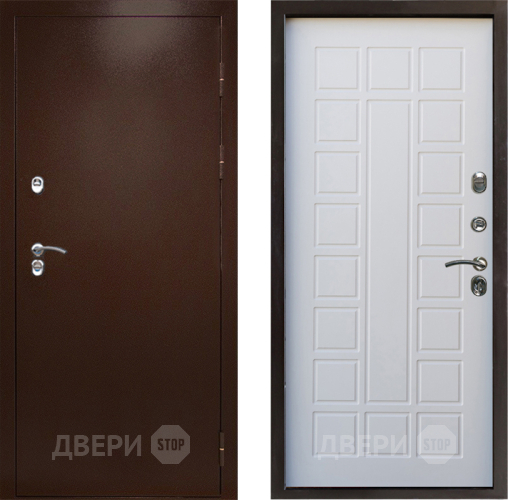 Входная металлическая Дверь Престиж TERMO с терморазрывом Снегирь Медь Престиж Белое дерево в Реутове