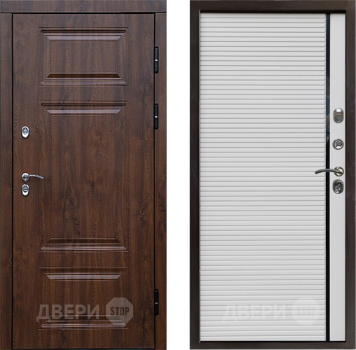 Входная металлическая Дверь Престиж TERMO с терморазрывом Премиум Орех Porte Белый в Реутове