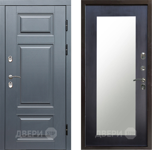 Дверь Престиж TERMO с терморазрывом Премиум Грэй Зеркало пастораль Венге в Реутове