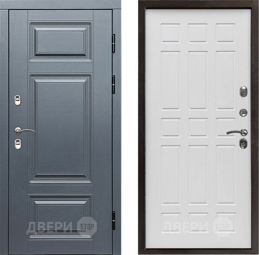 Дверь Престиж TERMO с терморазрывом Премиум Грэй Спарта Белое дерево в Реутове