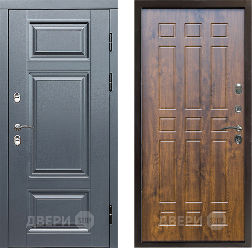 Входная металлическая Дверь Престиж TERMO с терморазрывом Премиум Грэй Спарта Дуб в Реутове