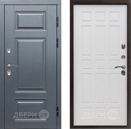 Входная металлическая Дверь Престиж TERMO с терморазрывом Премиум Грэй Спарта Лиственница белая в Реутове