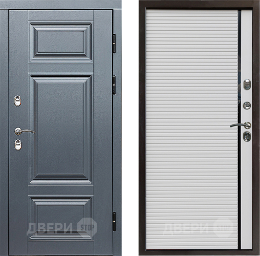 Входная металлическая Дверь Престиж TERMO с терморазрывом Премиум Грэй Porte Белый в Реутове