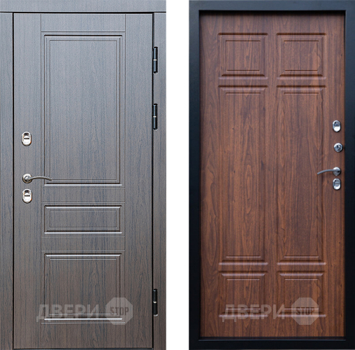 Входная металлическая Дверь Престиж TERMO с терморазрывом Классика Премиум Орех темный в Реутове