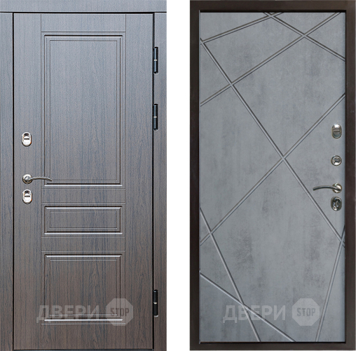 Дверь Престиж TERMO с терморазрывом Классика Лучи Бетон темный в Реутове