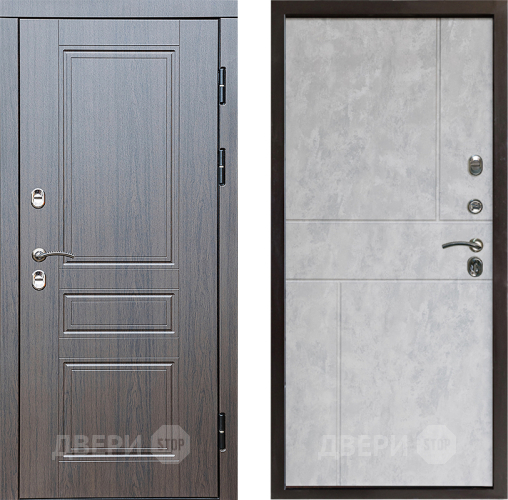 Входная металлическая Дверь Престиж TERMO с терморазрывом Классика Горизонт Бетон светлый в Реутове