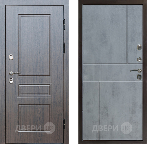 Входная металлическая Дверь Престиж TERMO с терморазрывом Классика Горизонт Бетон темный в Реутове