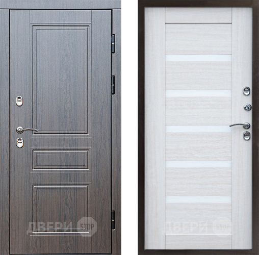 Входная металлическая Дверь Престиж TERMO с терморазрывом Классика Царга Лиственница белая в Реутове