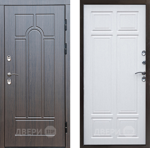 Входная металлическая Дверь Престиж TERMO с терморазрывом Арка Премиум Лиственница белая в Реутове