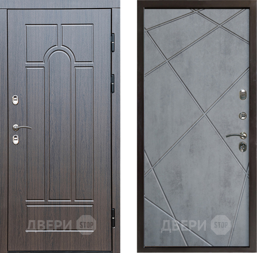 Входная металлическая Дверь Престиж TERMO с терморазрывом Арка Лучи Бетон темный в Реутове