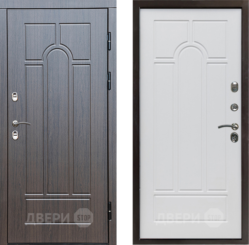 Входная металлическая Дверь Престиж TERMO с терморазрывом Арка Арка Белое дерево в Реутове