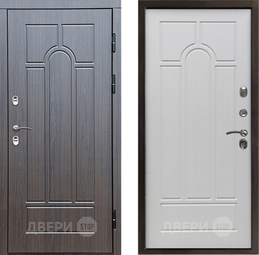 Входная металлическая Дверь Престиж TERMO с терморазрывом Арка Арка Лиственница белая в Реутове